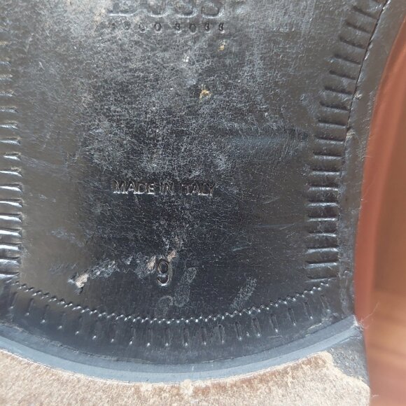 Hugo Boss Men’s Italian Leather Dark Brown Lace-Up Dress Shoes – Size 9 - Picture 4 of 7